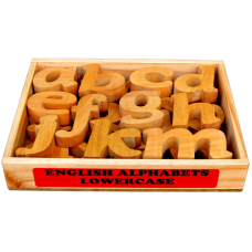 English Alphabet - Lowercase in Wooden box
